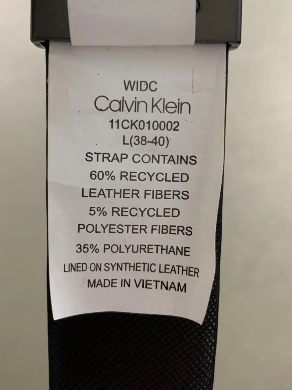 Calvin Klein Men's Reversible Textured Dress Belt, White to Black, Large 38-40